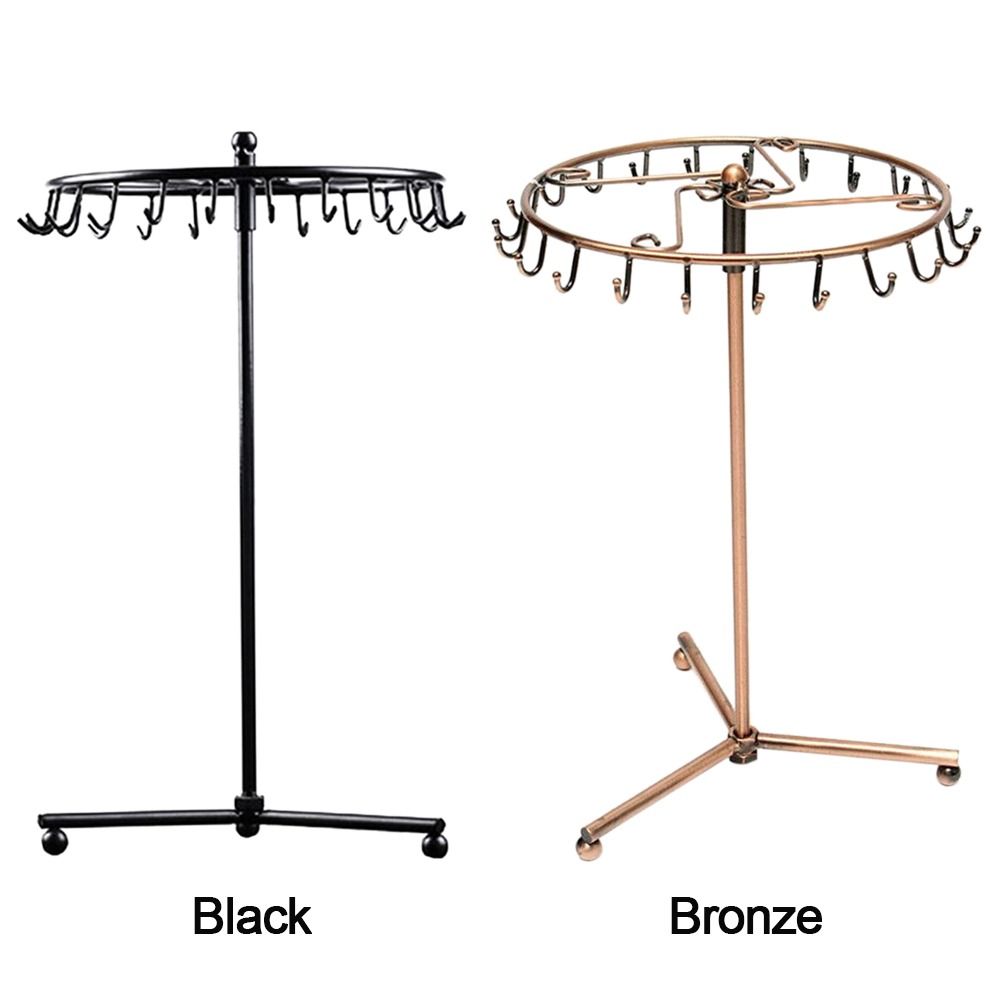 Металлическая вращающаяся подставка для ювелирных изделий, 2 цвета, стеллаж для выставки товаров сережек, новая подвесная полка для ювелирных изделий, товары для дома