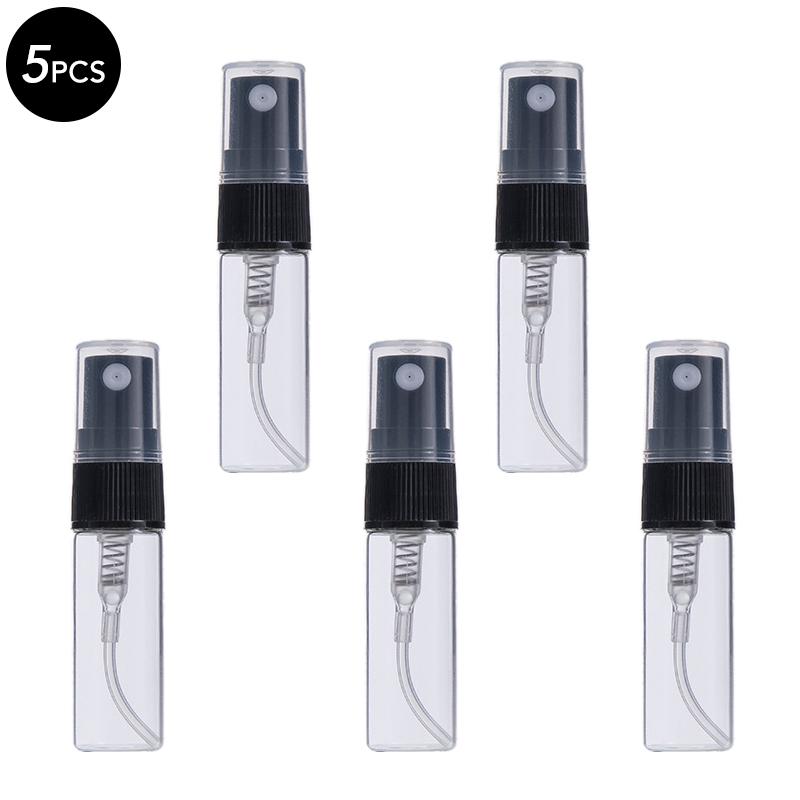 5/10 шт. 2 мл, 3 мл, 5 мл, 10 мл, мини-портативный флакон для духов, спрей, многоразовый косметический образец, стеклянный флакон для розлива, пустой контейнер