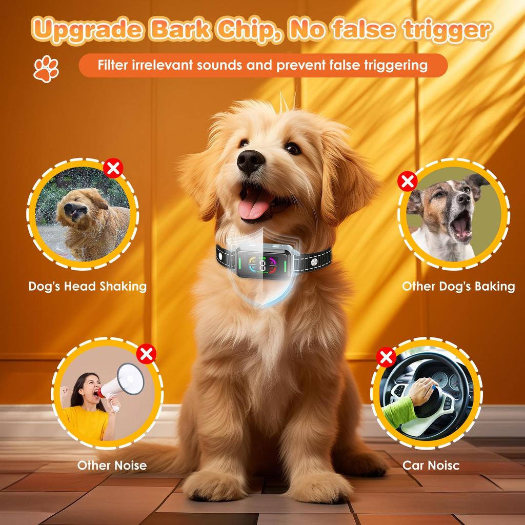 Smart Anti-Bark Vibration & Shock Collar for Dogs