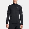 Under Armour Технический бренд Логотип 1/4 Молния Тренировочная Толстовка с Длинным Рукавом Мужские толстовки Черный 1385977-002