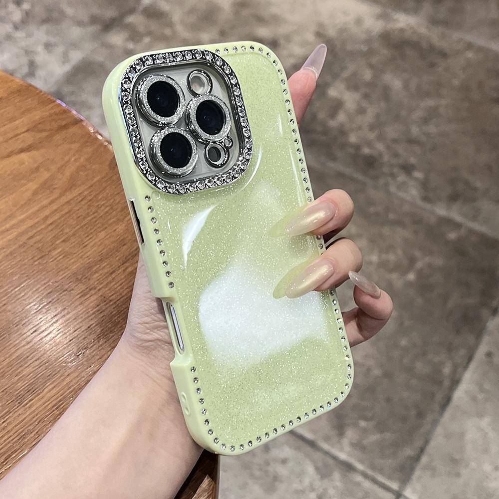 Блестящий Стразы Мягкий Чехол Для iPhone 16 15 14 13 Pro Max Конфетный Блеск Алмазы Ударопрочный Силиконовый Чехол