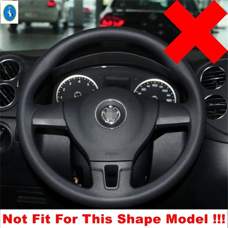 Для VW Tiguan MK1 2008 2009 2010 2011 2012 2013 2014 2015 ABS Автомобильный Стайлинг Нижняя Рамка Рулевого Колеса ABS Аксессуары Накладка Отделка
