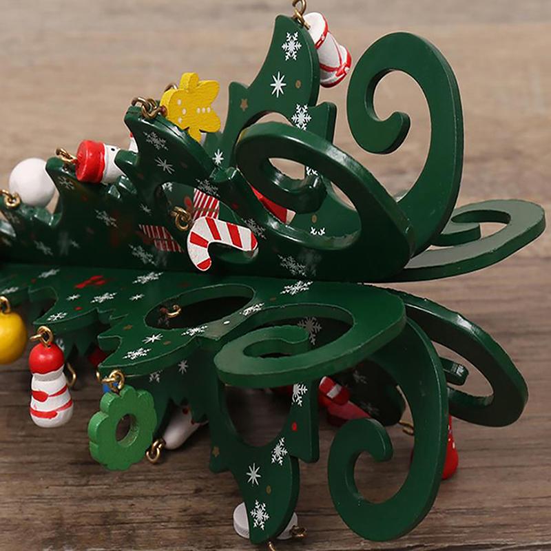Christmas Tree Children's Handmade DIY Stereo Wooden Christmas Tree Scene Layout Christmas Decorations Home Ornaments
