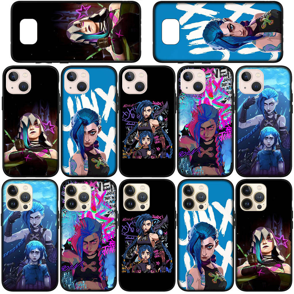 Для iPhone 16 15 Xiaomi Redmi Note 13 12 11 Pro Max X 9 14 Plus XR Samsung Galaxy S24 S23 9C Huawei OPPO чехол Jinx Arcanes Comics Vi Jayce чехол для телефона
