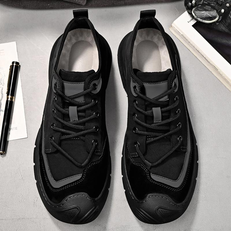 Мужская обувь Роскошный бренд Ручная работа Натуральная кожа Повседневная обувь Высокое качество Толстая подошва Кроссовки Нескользящая Обувь для хайкинга Рабочая обувь