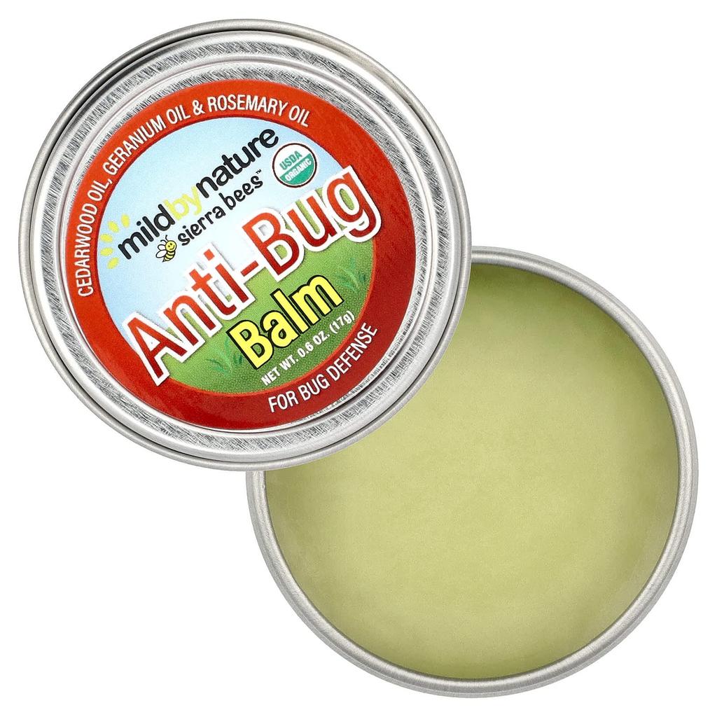 Mild By Nature Sierra Bees™, Бальзам от насекомых, Кедр, Герань и Розмарин, 0,6 унции (17 г)