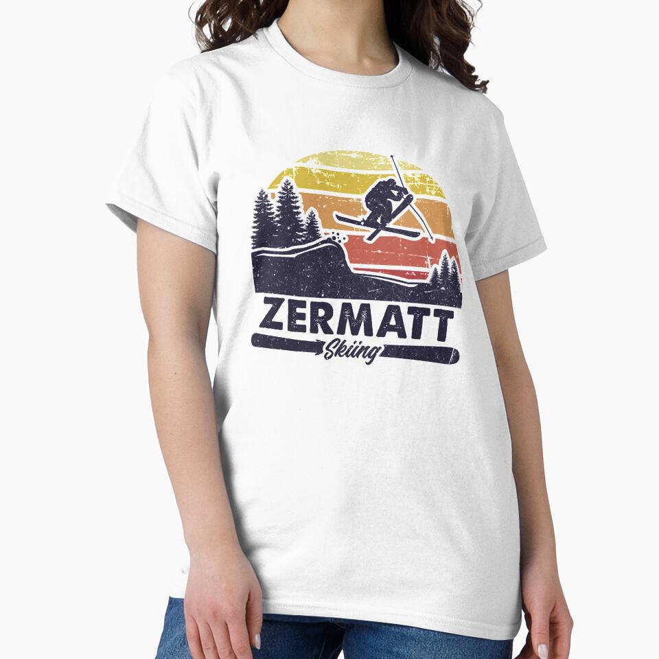 Zermatt mountain ski Classic T-Shirt