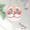 1Pc/2Pcs 2D Flat Aluminium Round Sign, Cute Santa Face Christmas Red Truck Snowman Pattern Metal Hanger, Winter Xmas Themed Aluminum Wall Hanging