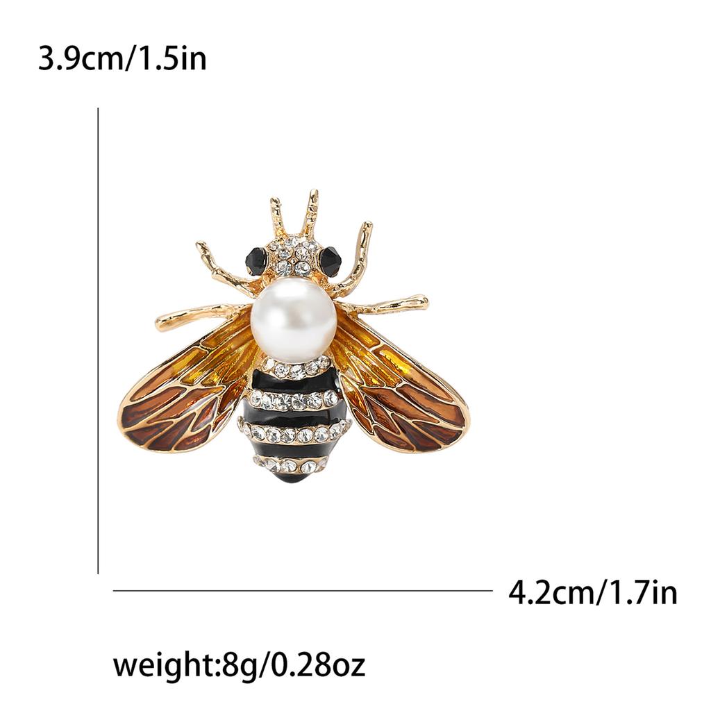 Универсальная милая брошь в виде пчелы из сплава с эмалью, простая модная мужская и женская рубашка, костюм, корсаж, ювелирное украшение, булавка