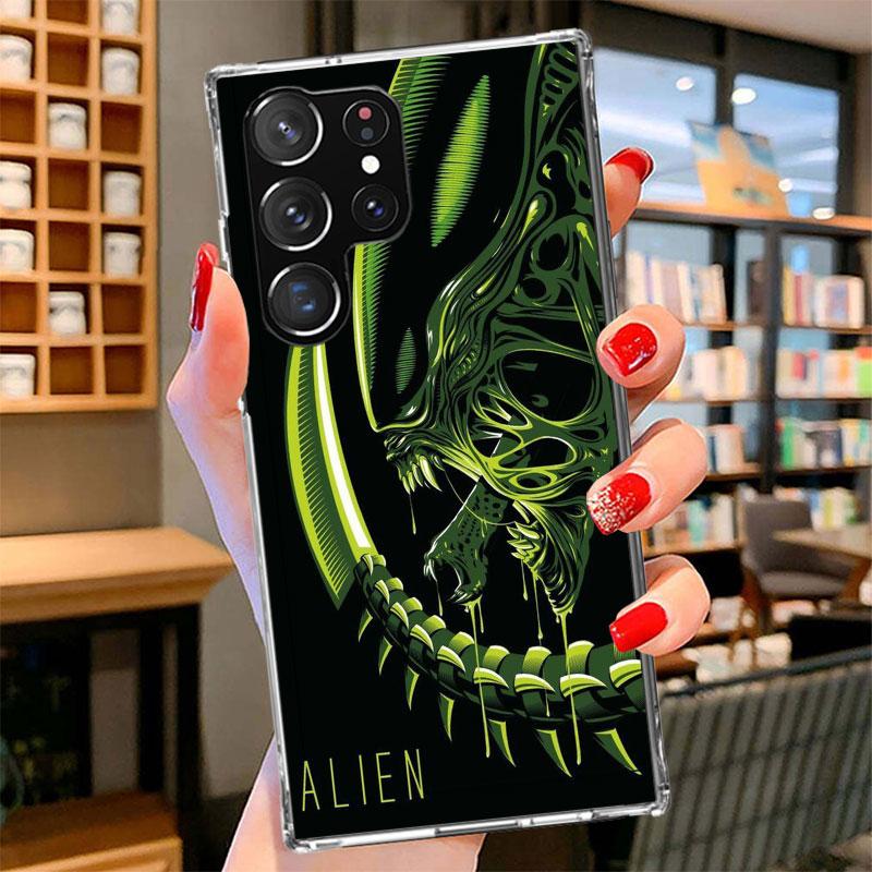 Крутой чехол для телефона A-Alien X-Xenomorph для Samsung Galaxy S26 S25 Edge S24 Ultra S23 S22 Plus S21 S20 FE Мягкий чехол-бампер Galaxy S