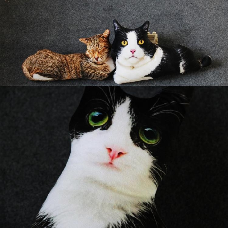 Симуляция 3D Кошка Косплей Подушка Подушка Привлекательный Милый Рисунок Гибкая