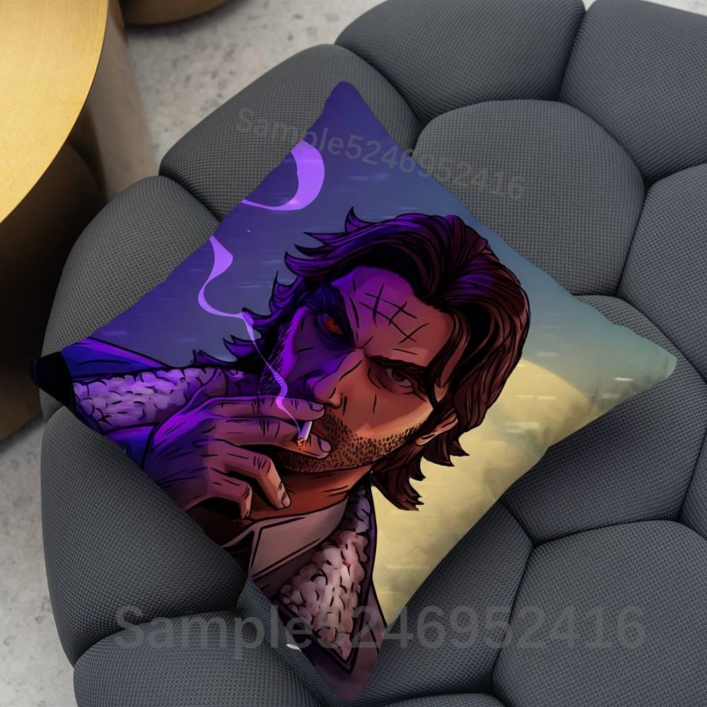 The Wolf Among Us Бигби Квадратная Подушка Наволочка Диван Спальня Гостиная Спинка Разные Размеры Стирающиеся Чехлы