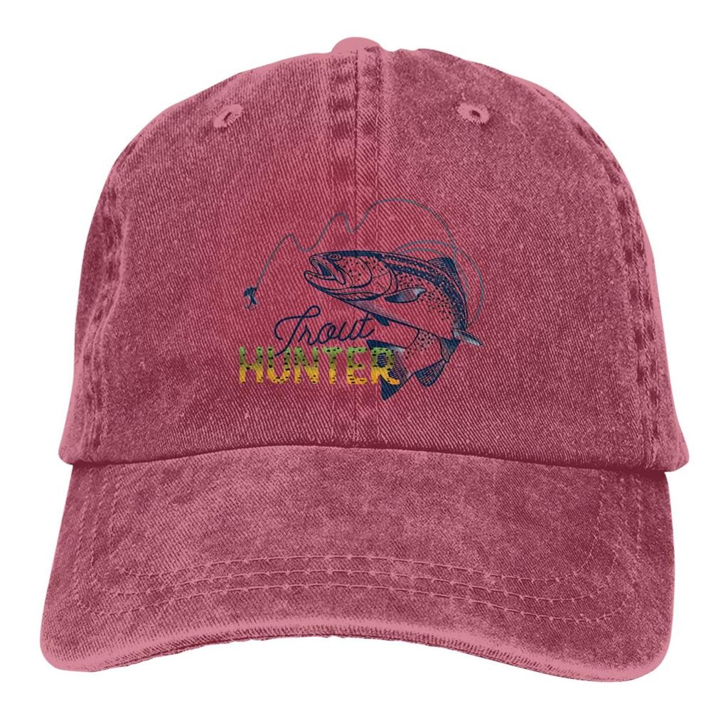 Fly Fishing Trout Rainbow Hunter Fishing Lover Retro Baseball Hat Cotton Sun Protaction Caps Unisex Casual Golf Hats