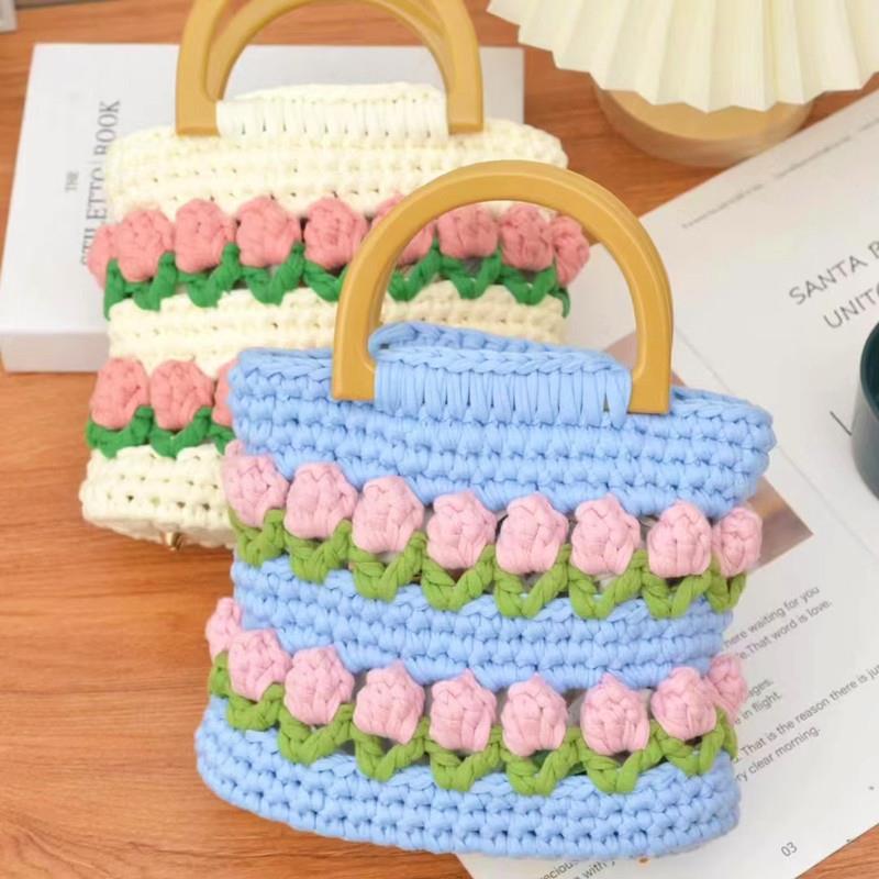 Crochet Knitting Tape Thick Cloth Fabric Strip Yarn 100%Polyester Craft For Hand Knitting Crochet Cushion Blanket Low Elasticity