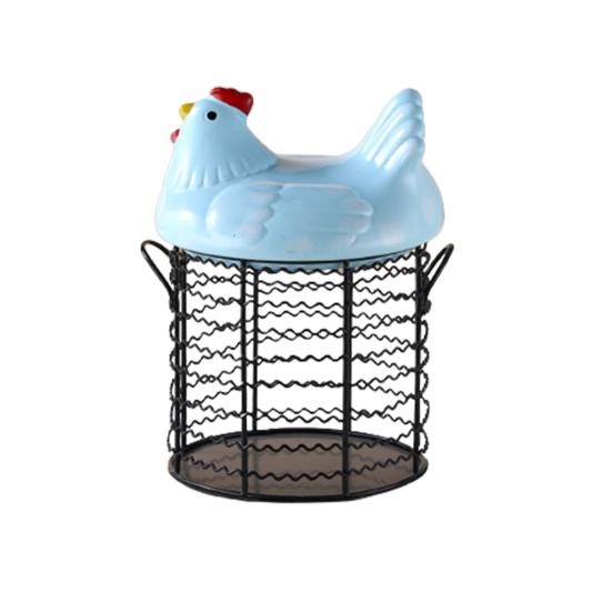 Корзина для хранения яиц, крышка для курицы большой емкости с керамическим держателем для хранения яиц в скандинавском стиле для кухни