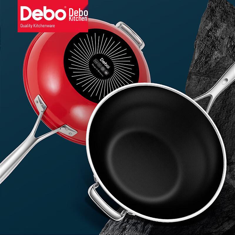 Wok Debo DEP-9250 32см из нержавеющей стали с плоским дном
