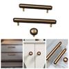 Durable Cabinet Pulls Brass Walnut Wood Knobs Drawers Handles  for Cupboard Wardrobe Drawer Door