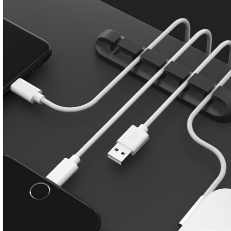 7-отверстийный кабельный органайзер USB-кабель фиксированный концентратор самоклеящийся шнур питания фиксированный зажим устройство для сматывания наушников