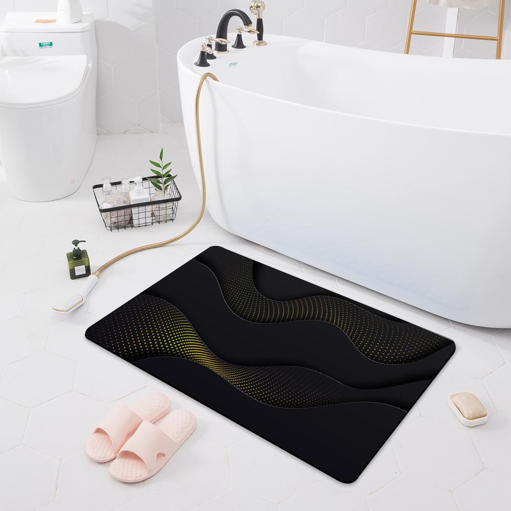Bathroom Anti-slip Absorbent Mat Door Mat Toilet Shower Rug Household Bathroom Bedroom Floor Kitchen Rug
