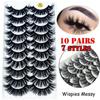 Wispies Fluffy Multilayered Effect False Eyelashes Full Volume Thick Lash Extension 3D Mink Hair