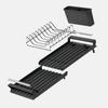 Space Saving Draining Tray Extendable Utensil Storage Holder Sturdy Dish Drainer  for Kitchen