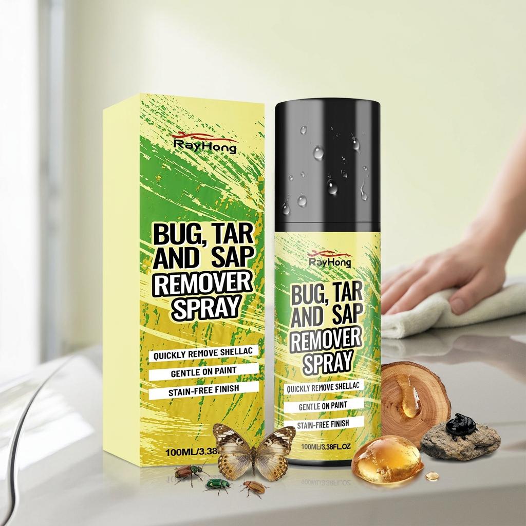 Car Bug Remover Washing Bird Droppings Tree Sap Asphalt Traces Breaks down Stubborn Dirt Paint Decontaminate Tar Cleaning Liquid