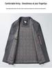 Мужская клетчатая куртка в стиле business casual - На пуговицах, свободного кроя, с отложным воротником, идеально подходит для весны и осени.