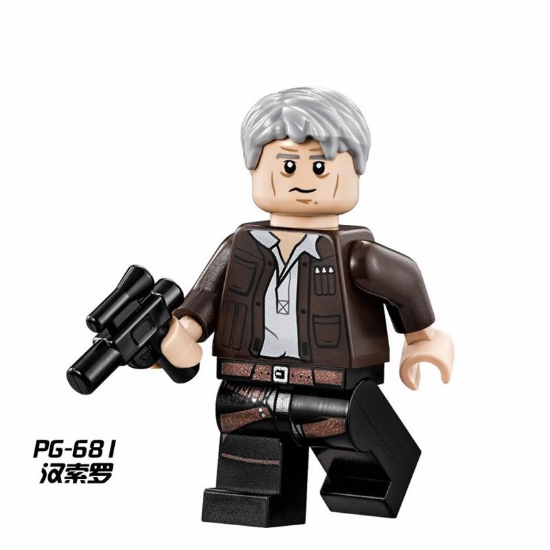 Star Wars Minifigures Yoda Darth Vader Luke Han Solo Mandalorian Set Building Blocks Toys Gifts Pg792