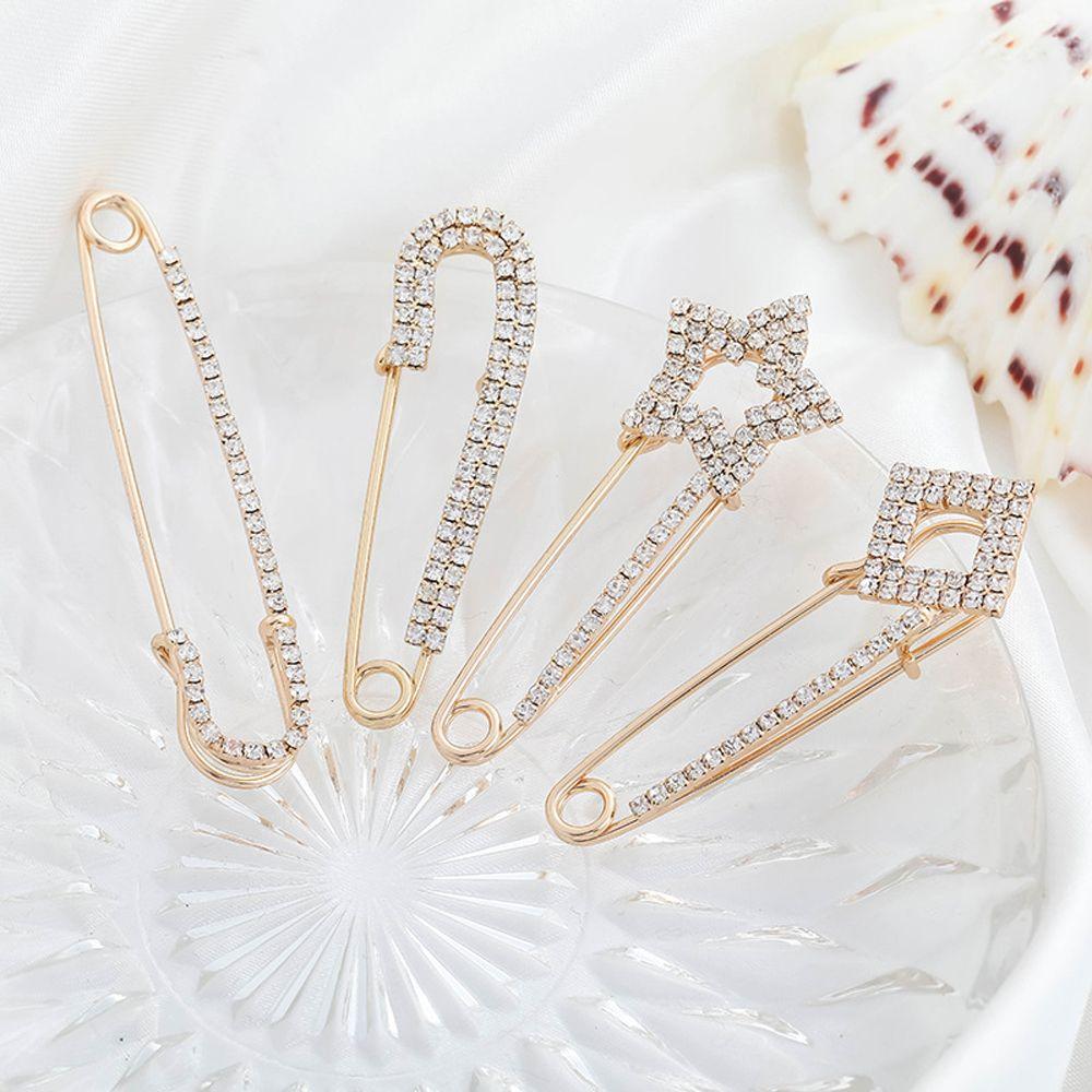 Brooch Rhinestone Korean Buckle Pin Women Brooch Tightening Waistband Pin Sweater Pants Pin