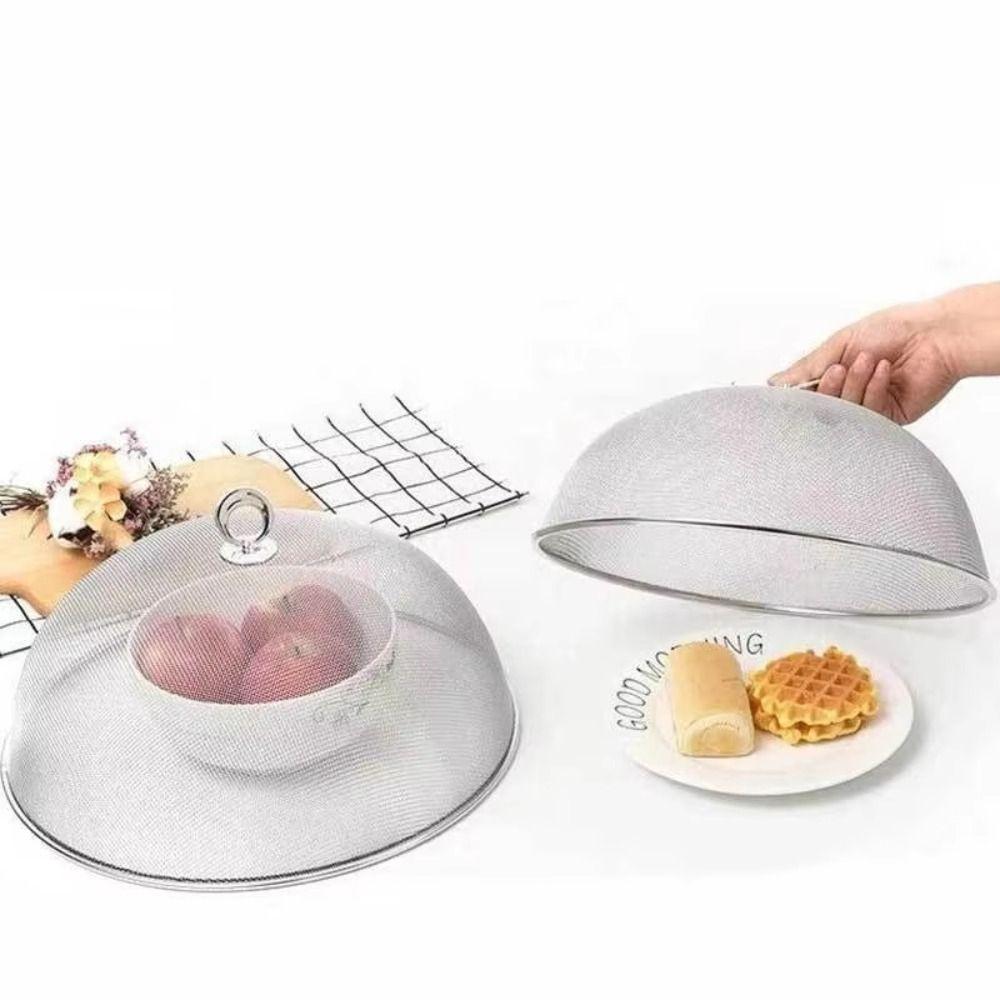 Reusable Stainless Steel Food Tent Breathable Food Dome Durable Food Lid Home Use