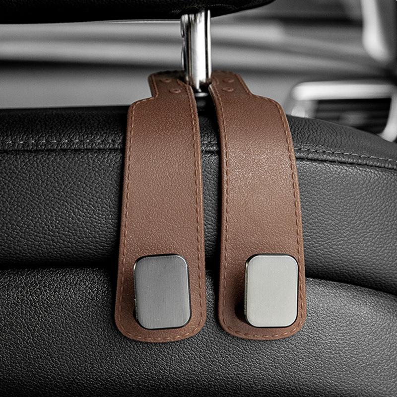1Pc car hook car seat backrest upgrade hidden double hook ABS rear seat car bag storage hook