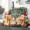 Merry Christmas Gingerbread Couple Home Customize Your Name Blankets Soft And Cozy For All Seasons Perfect For Picnics Sofa Office Bed Living Room