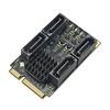 Адаптерная карта Mini PCIe на SATA 3.0, 4 порта 6 Гбит/с для расширения жесткого диска, Synology Direct Pass-Through - Черный