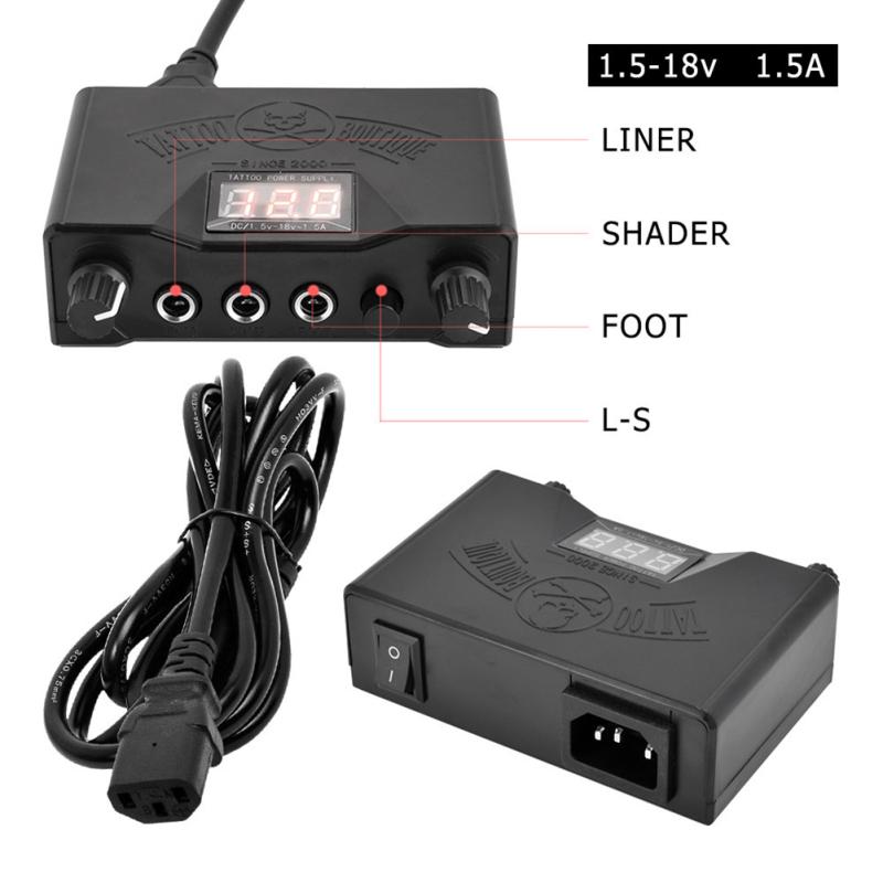 Black Starter Tattoo Machine Color Wheel Tattoo Needle Pad Rubber Band Practice Accessories Set Kit