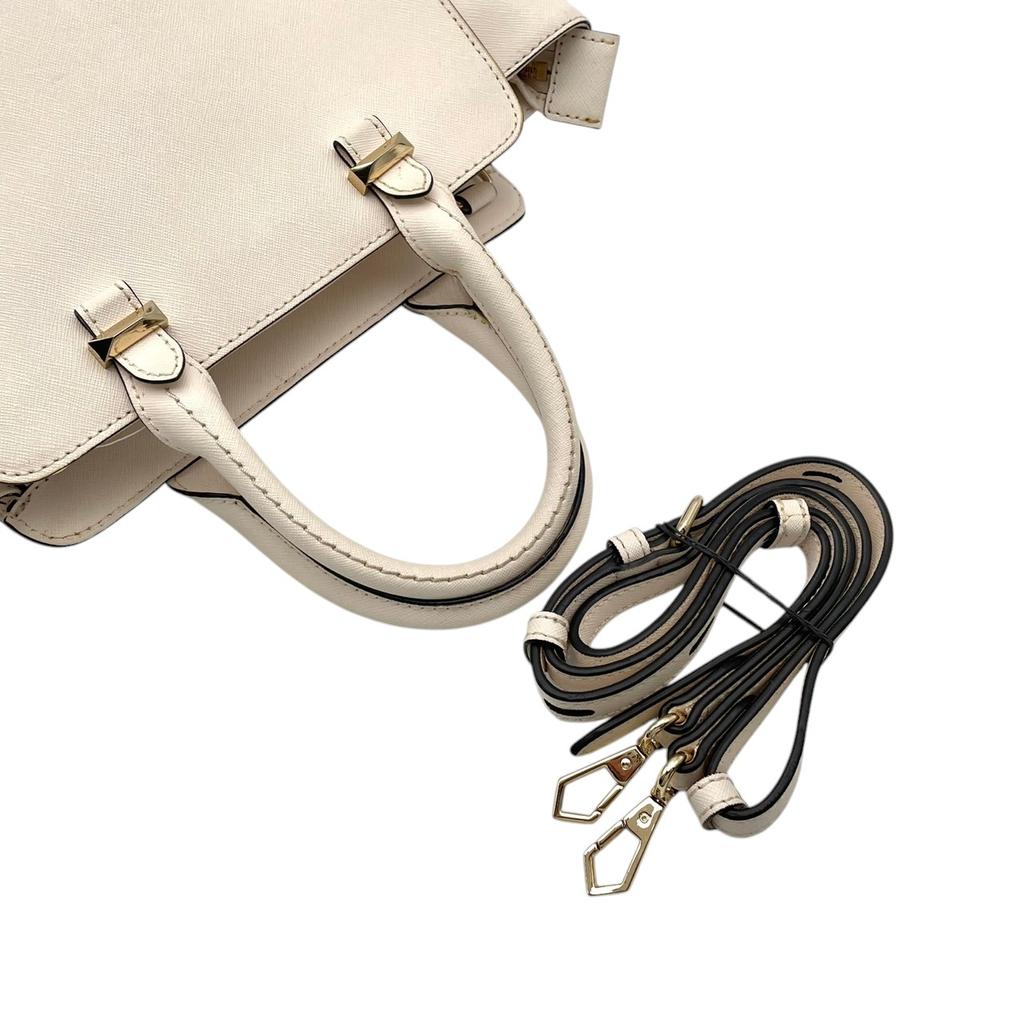 Used Rebecca Minkoff 2-way handbag/shoulder bag Avery AveryHandbag Ivory/black leather Women