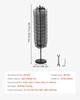 Rotating Brochure Display Rack, 30 Pockets Mesh Magazine Literature Display Stand, Portable Floor Standing Magazine Rack, Metal Newspaper Catalog