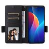 For Honor X6D 5G Flip Side Buckle Lychee Pattern Wallet Leather Cover for Honor X6D 5G Purse Magnetic Phone Bags
