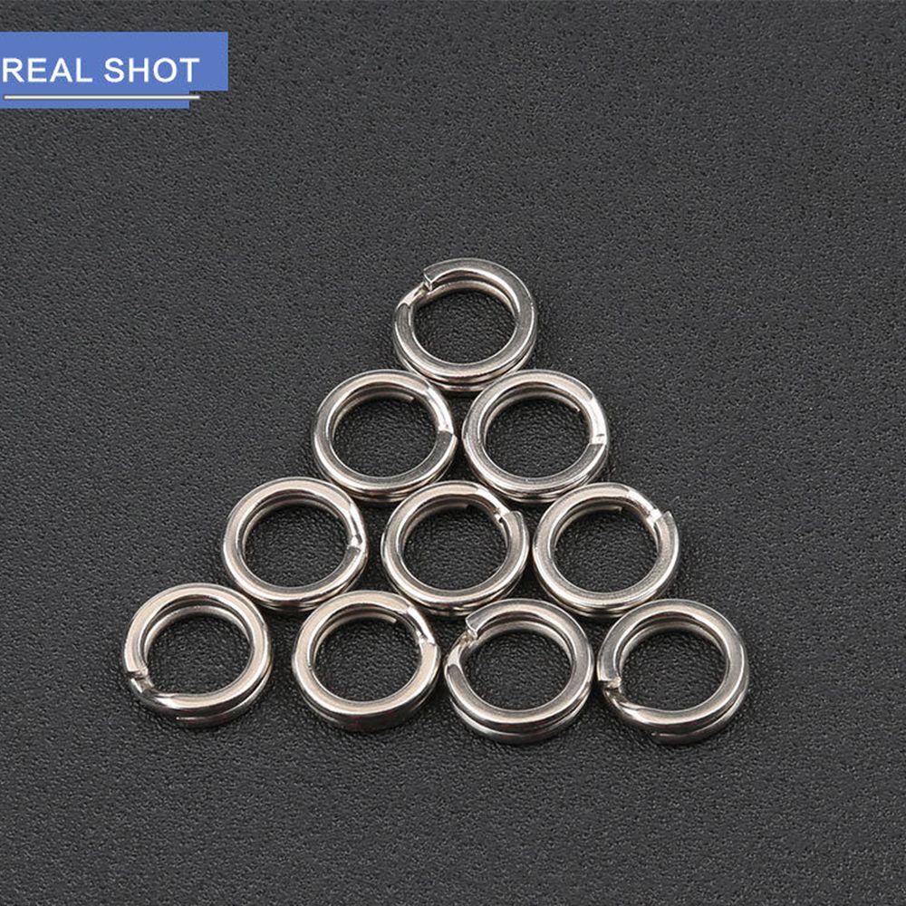 Lot Line Tackle Durable High Quality Fish Connector Stainless Steel Swivel Snap Fishing Split Rings