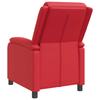 Recliner Chair Red Artificial Leather