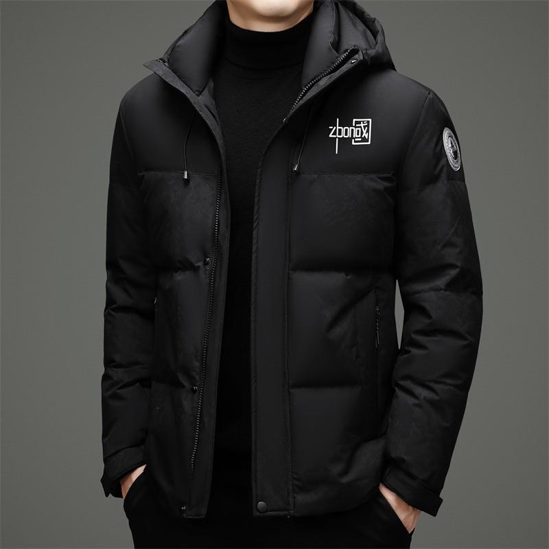 Mens Short Hooded Duck Down Jacket Winter Warm Casual Puffer Coat Urban Lifestyle