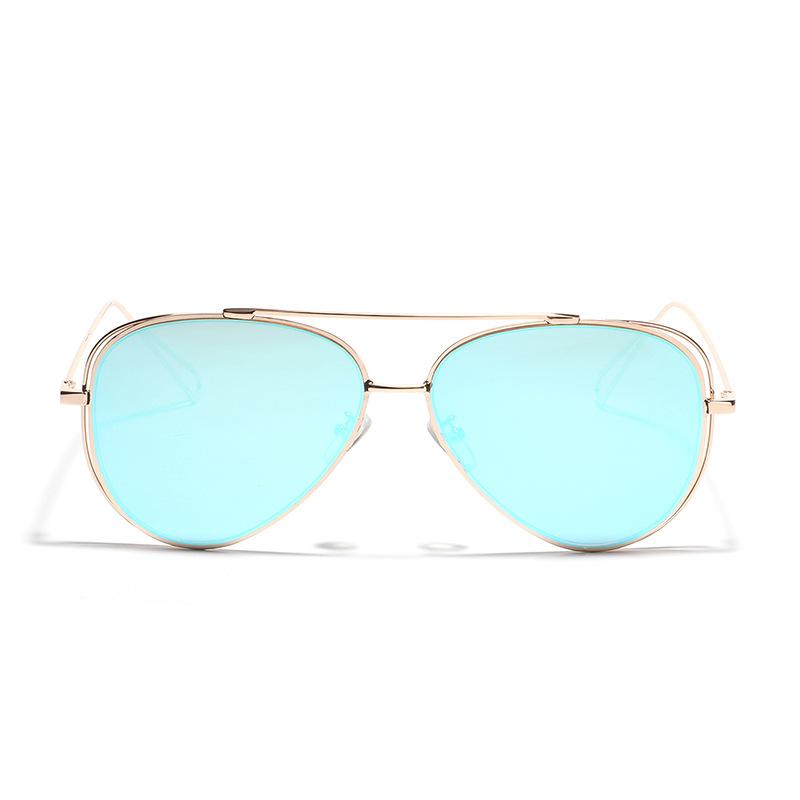 Очки Металлические светоотражающие цветные очки-жабы Мужские индивидуальные трендовые розовые солнцезащитные очки с большой оправой Женские солнцезащитные очки