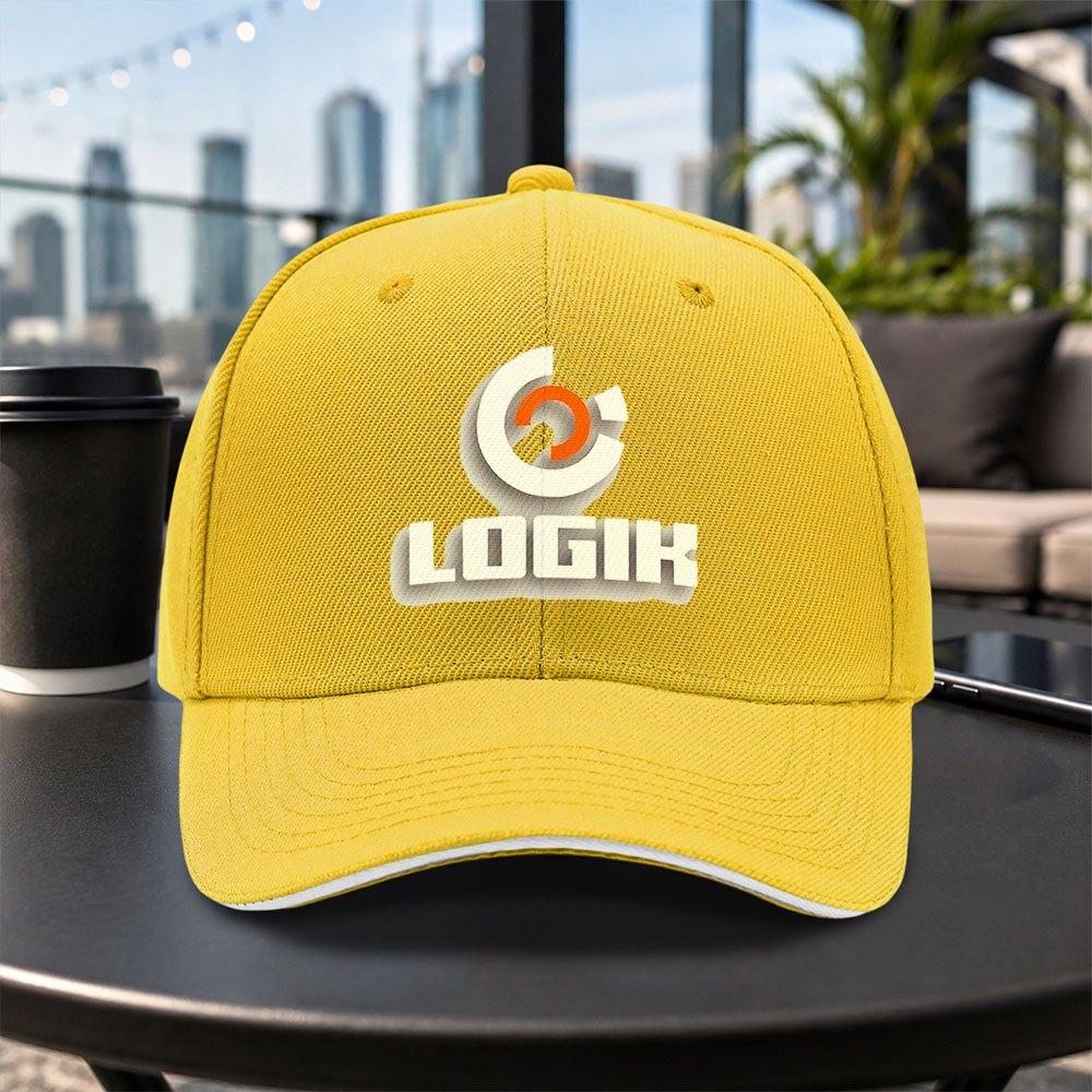 Logik Sandwich Cap Unisex Adjustable Casual Baseball Cap Lightweight Outdoor Travel Party Daily Wear Multicolor