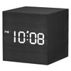 Деревянный цифровой будильник с термометром, светодиодный прикроватный clock, питание от USB/батареек, светодиодный clock, художественное украшение для декора офисного помещения