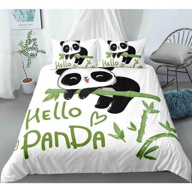 Panda Doona Quilt Duvet Cover Set Pillowcase Single Double Queen King Size Bed