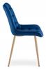 BERA chair - navy blue velvet / oak legs x 1