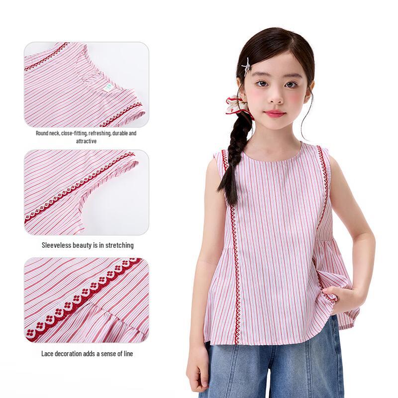 Girls' Striped Summer Casual Top