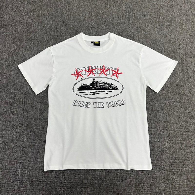 Unisex Oversized Streetwear Tee With Retro Geometric Print Cotton T-Shirt Men Women
