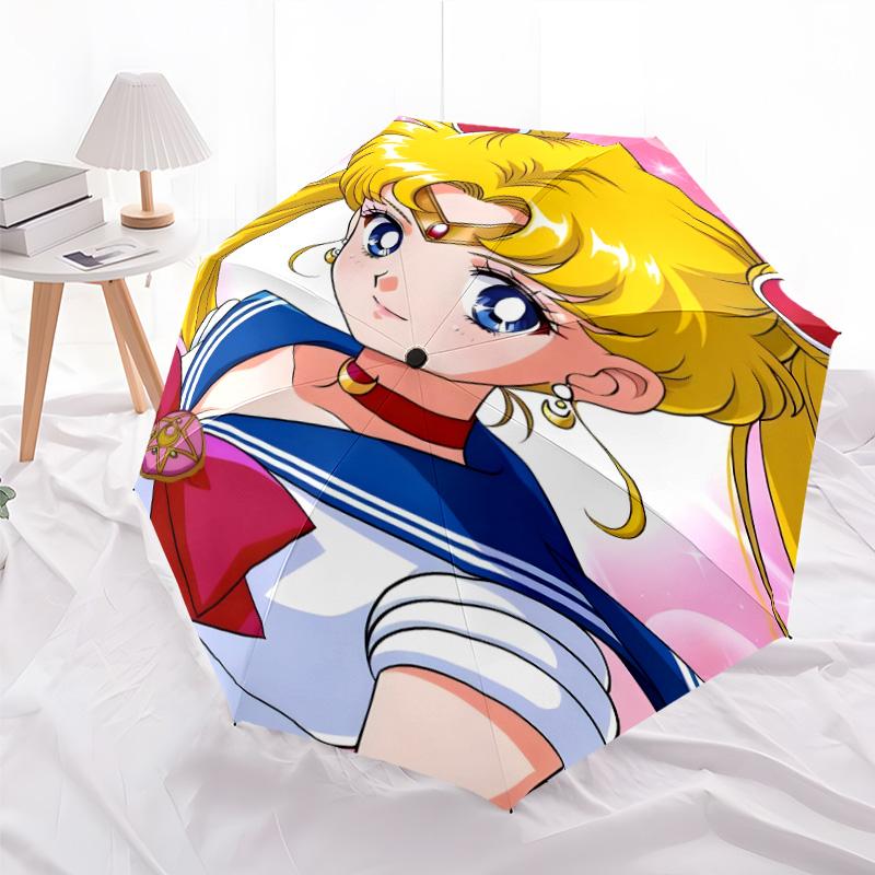 1pc Sailor Moon Umbrella, Sun Protection, And UV Shielding. It Has Eight Sturdy Ribs for Outdoor Use And Perfect As a Holiday Gift