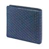 Inden Bill Compartment No Coin Navy Blue X Black Gourd Pattern [Indenya] Bi-fold Wallet, I, Purse, Deerskin, Lacquer, 2005-04-007