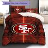 San Francisco 49ers Pattern Bedding Quilt Set  Home Decoration  Gift (1 * duvet cover + 2 * pillowcase  without core)